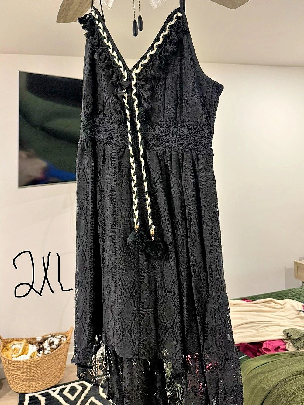 Black Lace Mini Dress